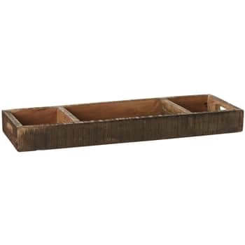 Dřevěný box s přihrádkami Recycled Wood 60 cm