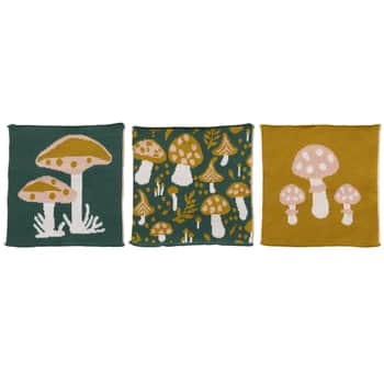 Pletený hadřík Mushroom Motif