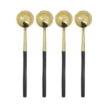 Dlouhá lžička Antique Brass – set 4 ks