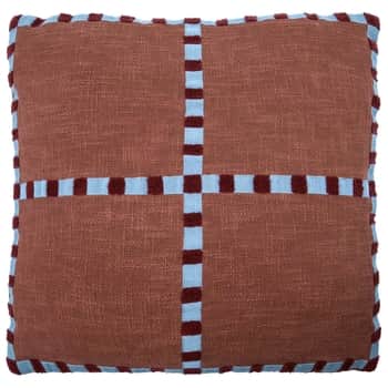Bavlněný povlak na polštář Cross Brown 50 × 50 cm