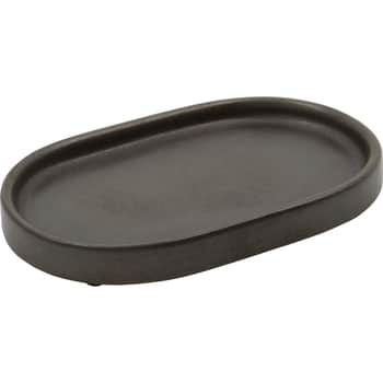 Dekorativní oválný tácek Datura Dark Grey