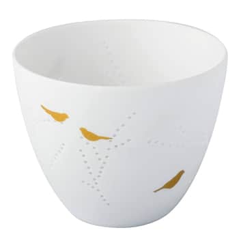 Porcelánový svícen Gold Birds Small