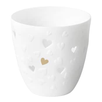 Porcelánový svícen Wedding Hearts