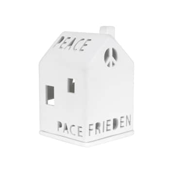 Porcelánový svícen domeček Peace