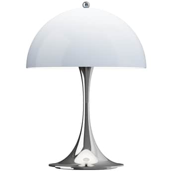 Přenosná lampa Panthella 250 Opal Bluegrey / Chrome